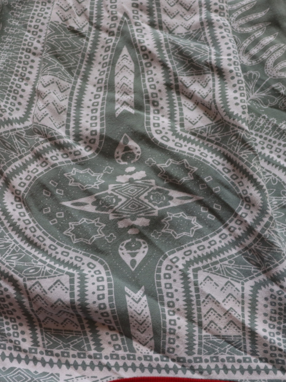 Boho Print Midi Skirt in Sage Green - Picture 2 of 2
